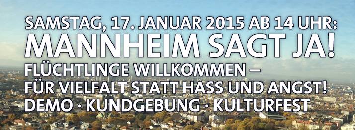 Flüchtlinge Willkommen – Demonstration am 17.01.2015 in Mannheim