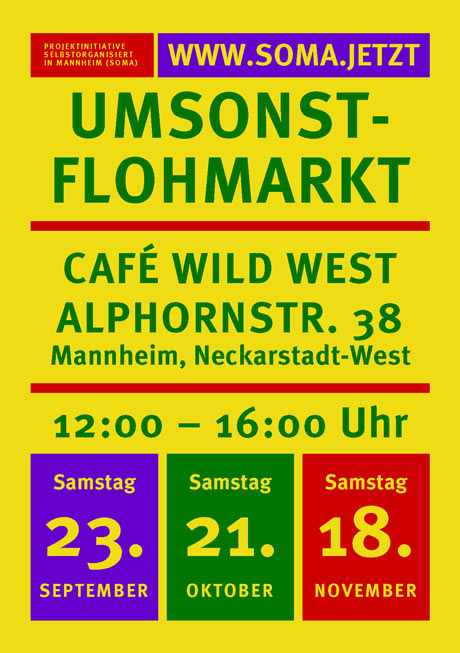 Projektinitiative Selbstorganisiert in Mannheim: Umsonstflohmärkte im Herbst