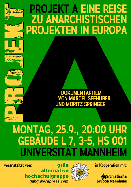 Projekt A Filmvorführung an der Universität Mannheim