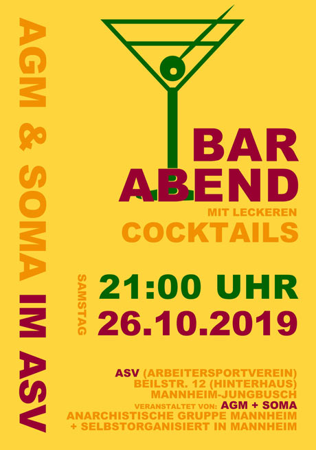 Barabend im ASV am 26.10.2019